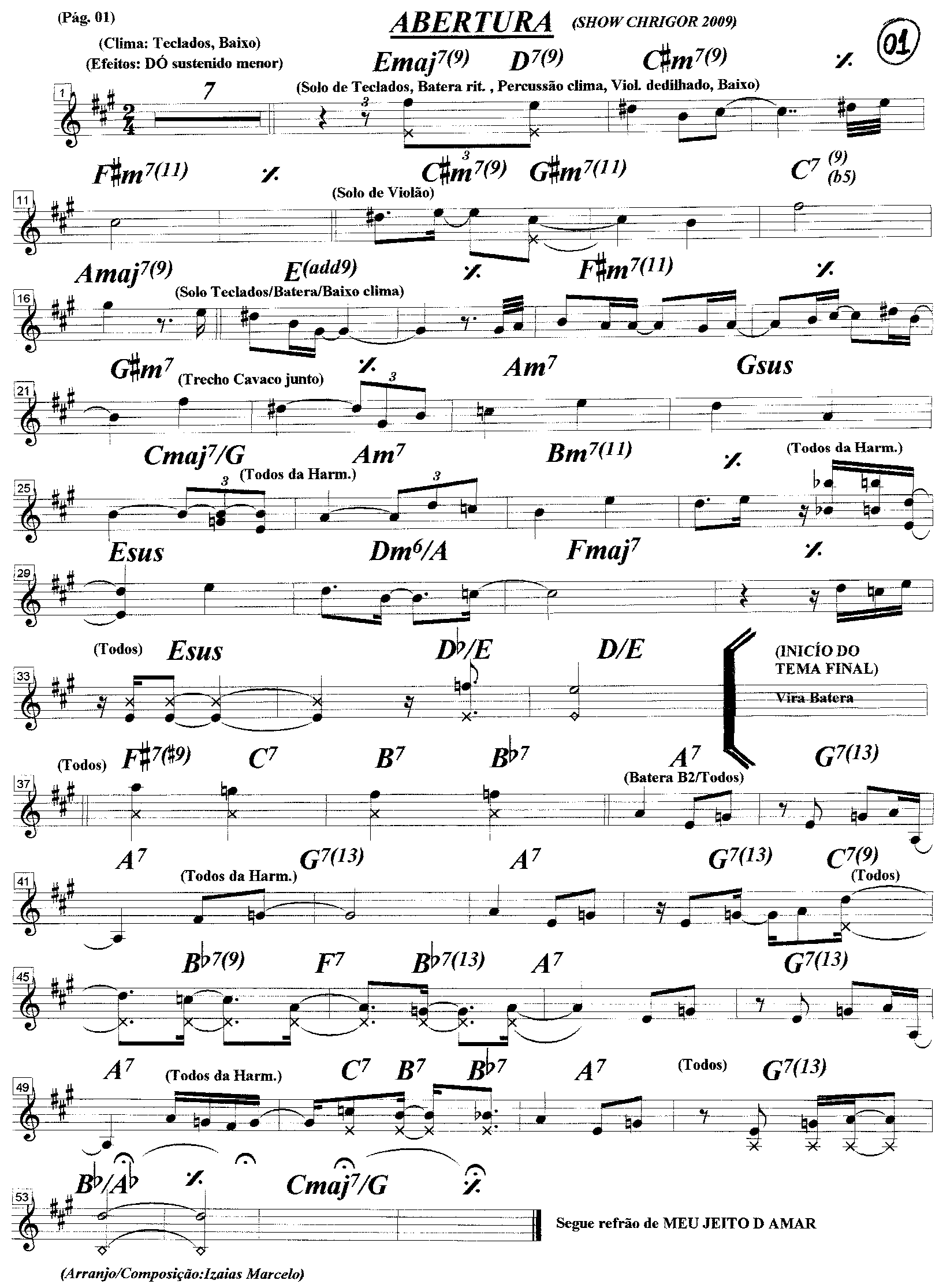 Página 1 da partitura