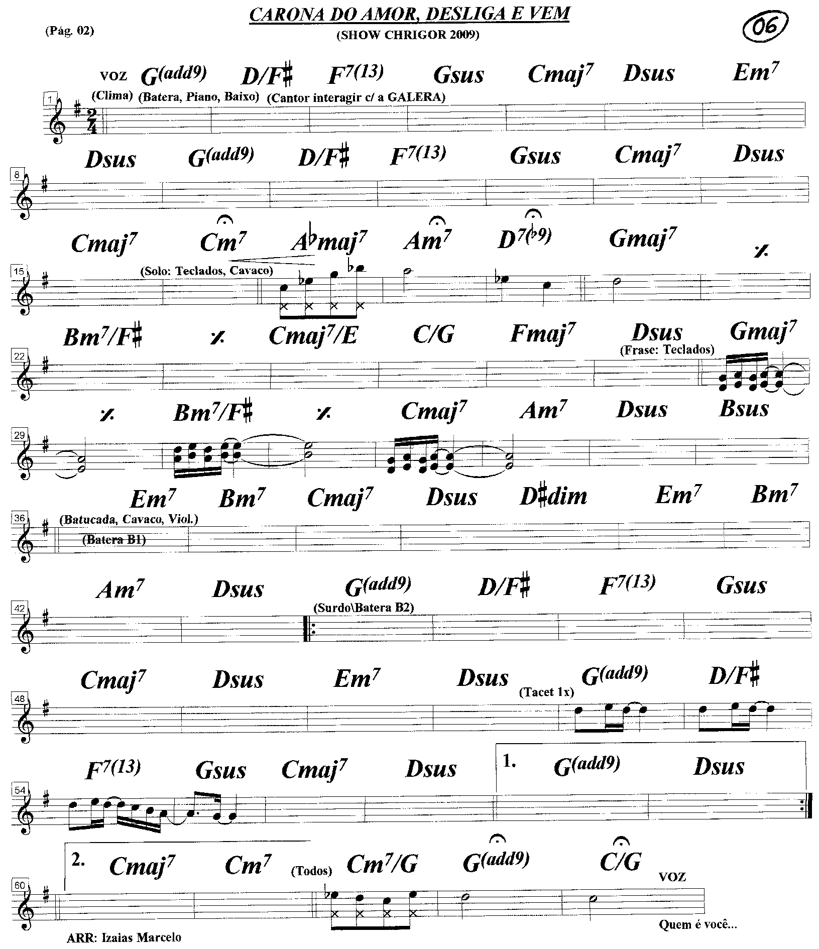 Página 1 da partitura