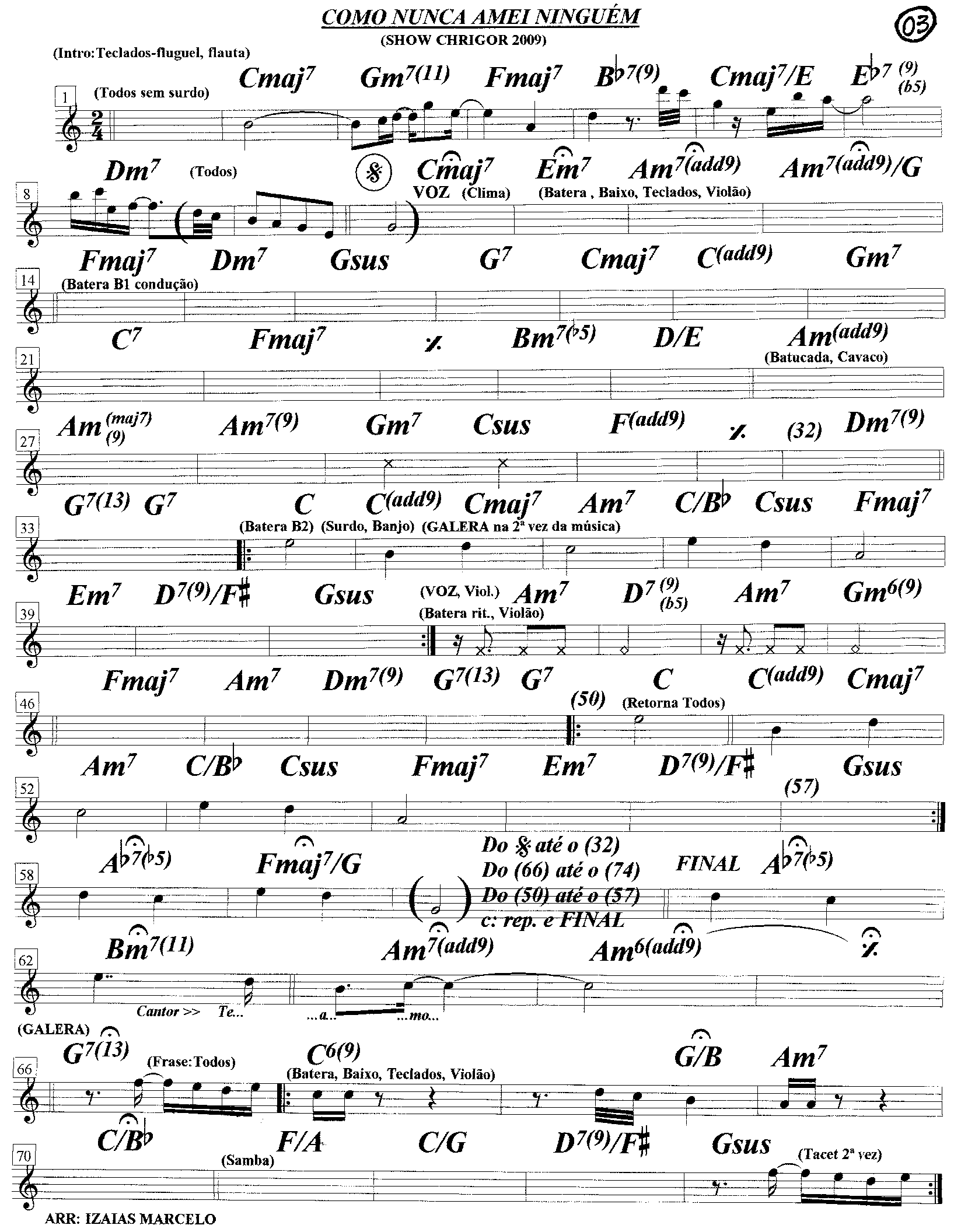 Página 1 da partitura