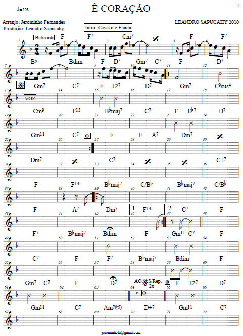 Página 1 da partitura