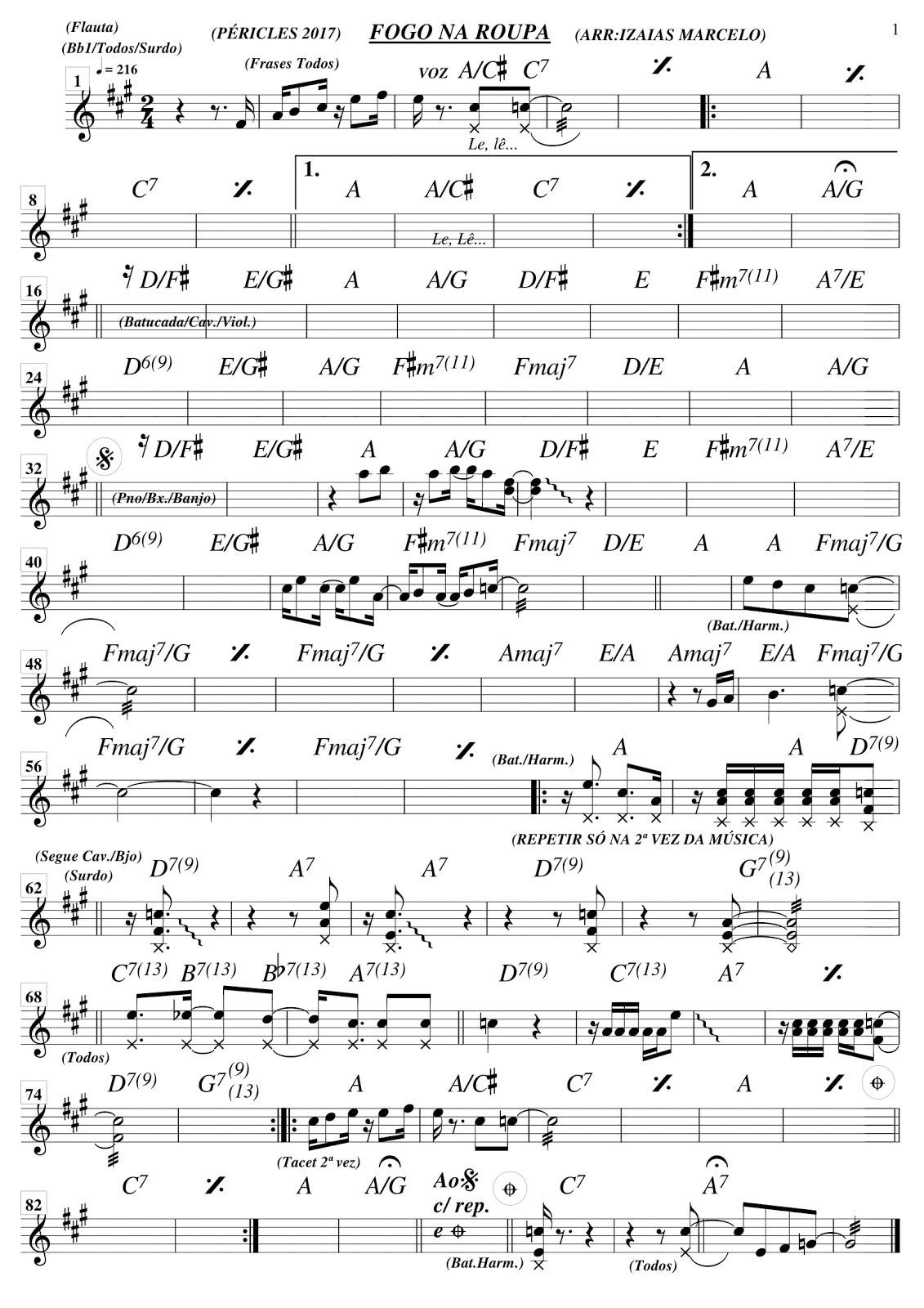 Página 1 da partitura