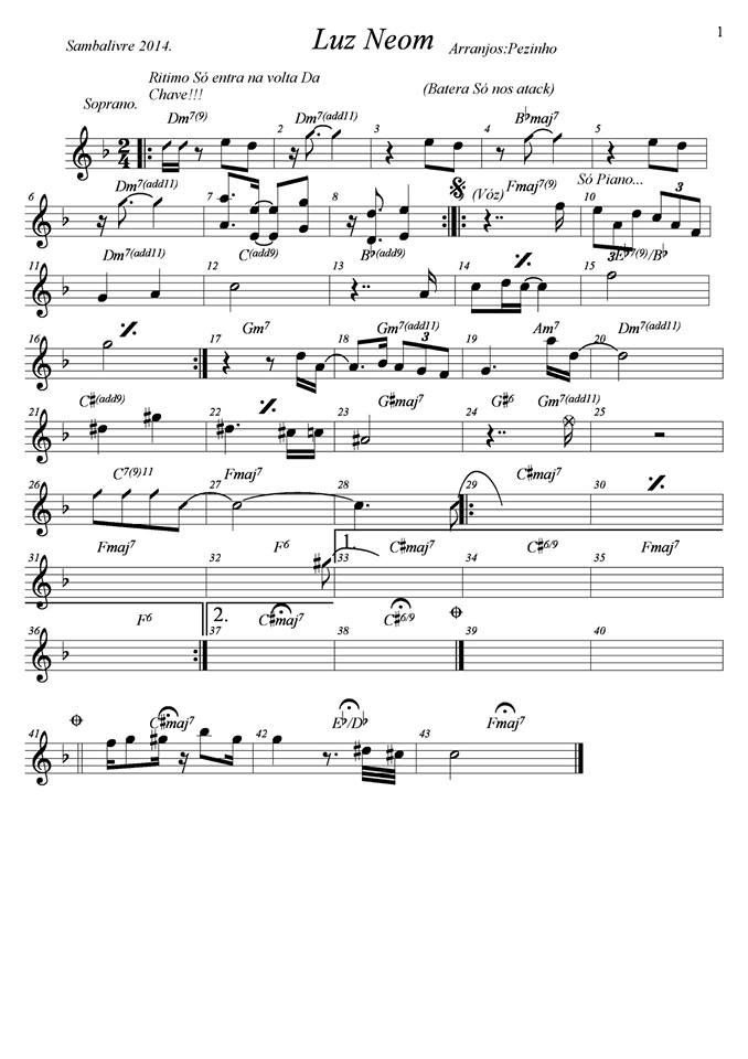 Página 1 da partitura