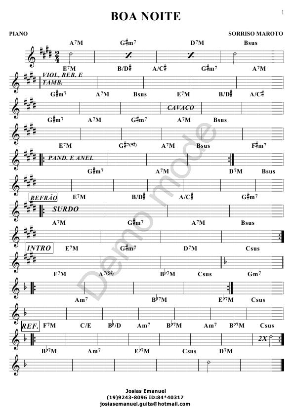 Página 1 da partitura