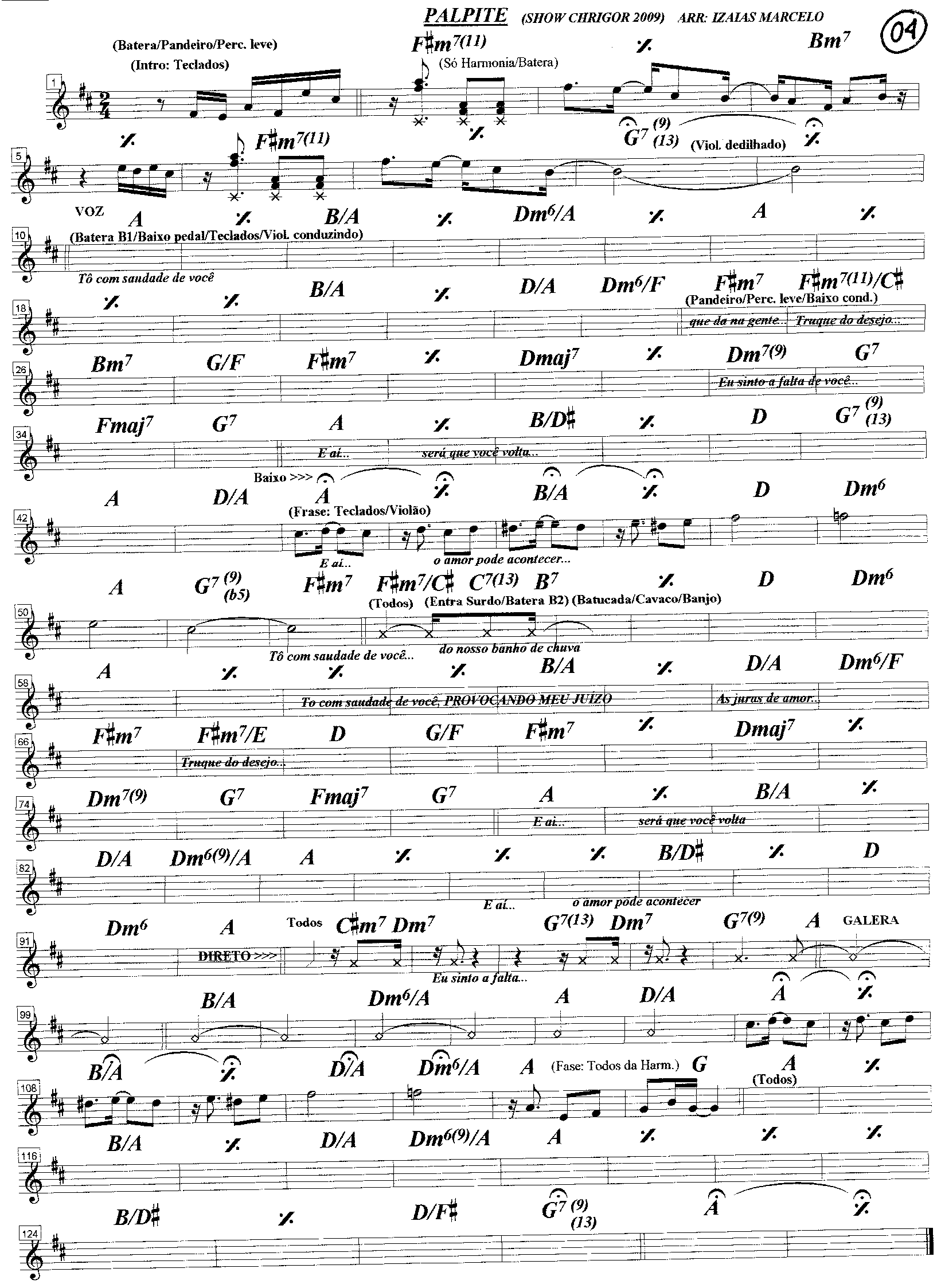 Página 1 da partitura