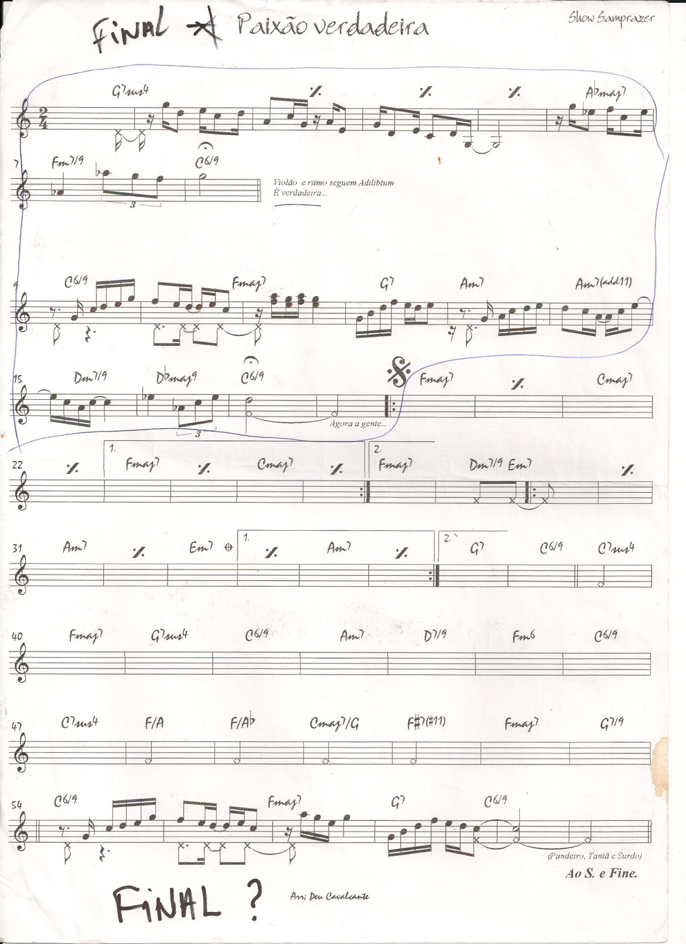 Página 1 da partitura