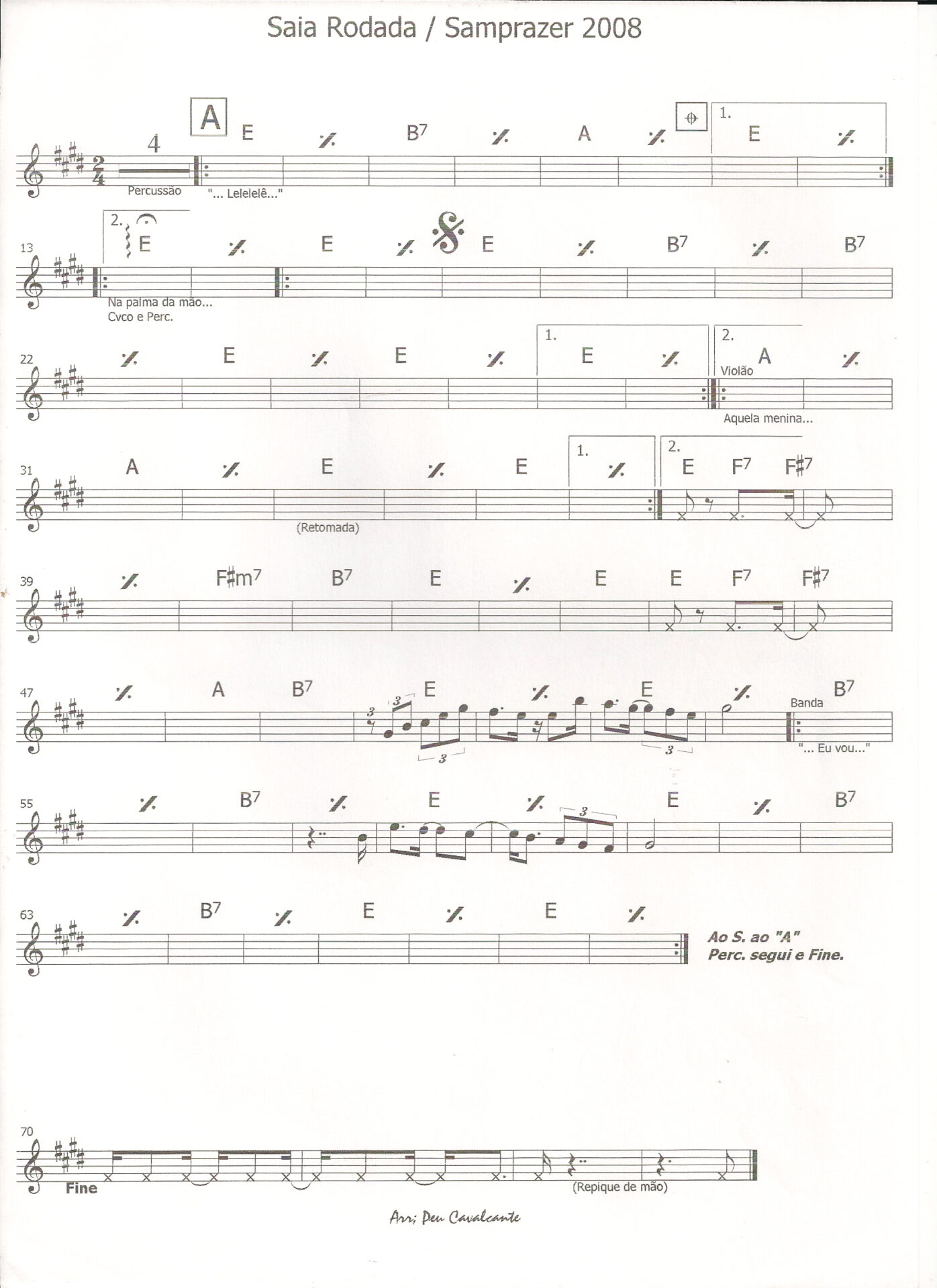 Página 1 da partitura