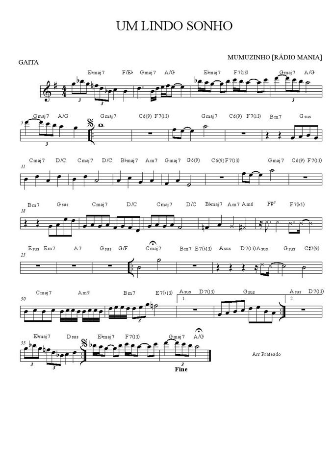 Página 1 da partitura