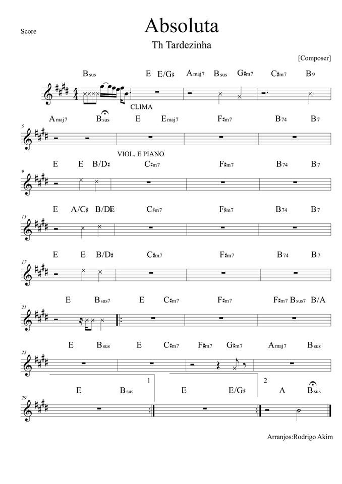 Página 1 da partitura