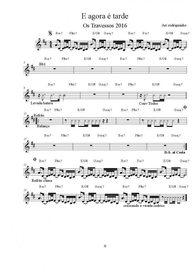 Página 1 da partitura