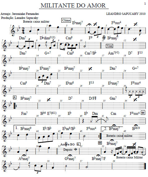 Página 1 da partitura