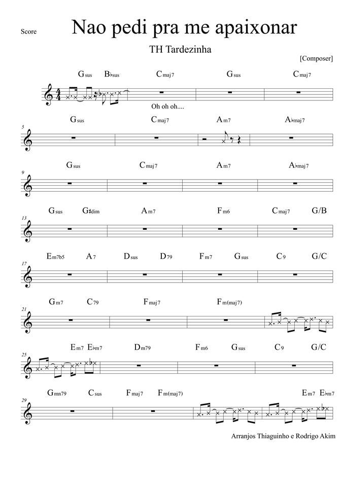 Página 1 da partitura