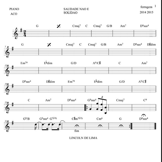 Página 1 da partitura