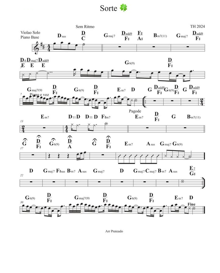 Página 1 da partitura