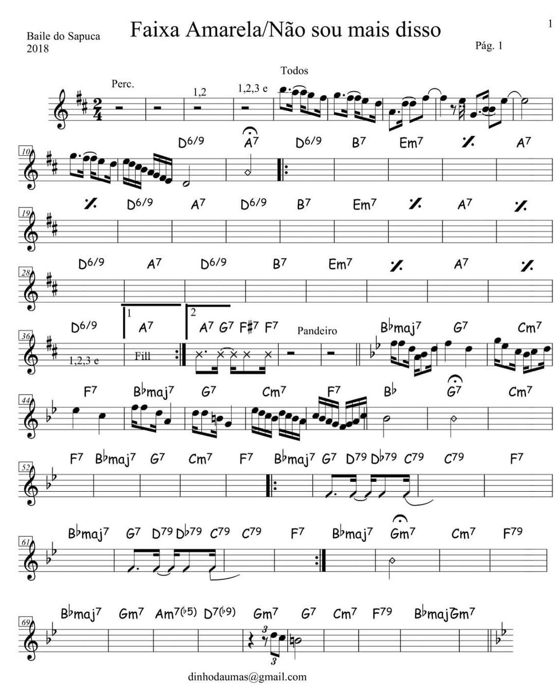 Página 1 da partitura