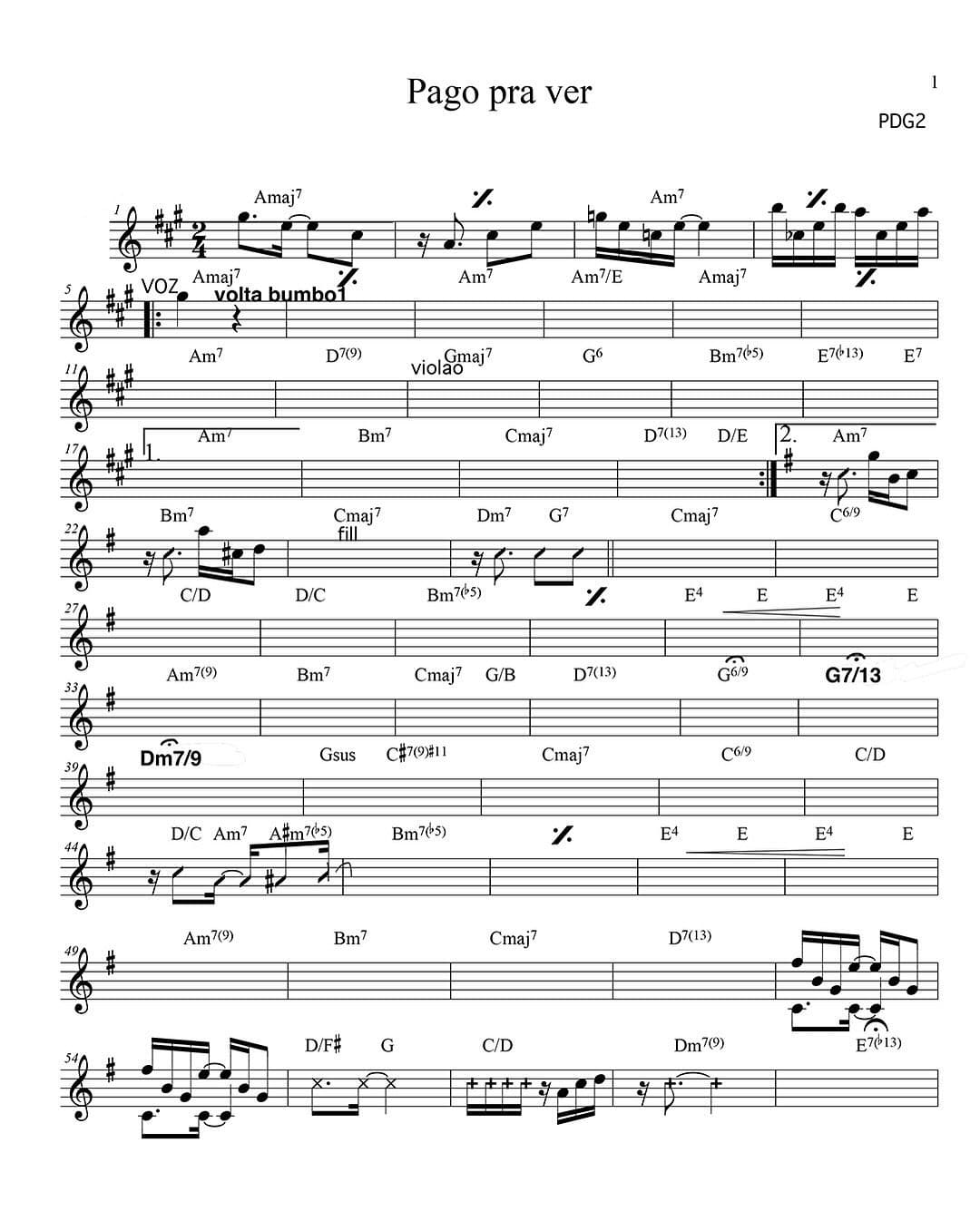 Página 1 da partitura