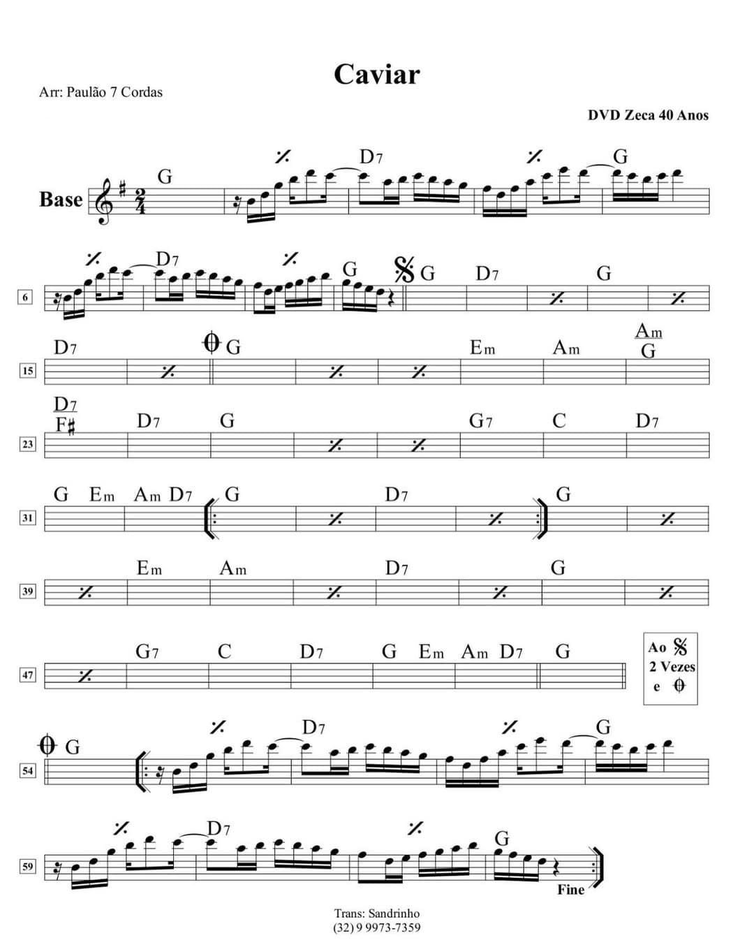 Página 1 da partitura