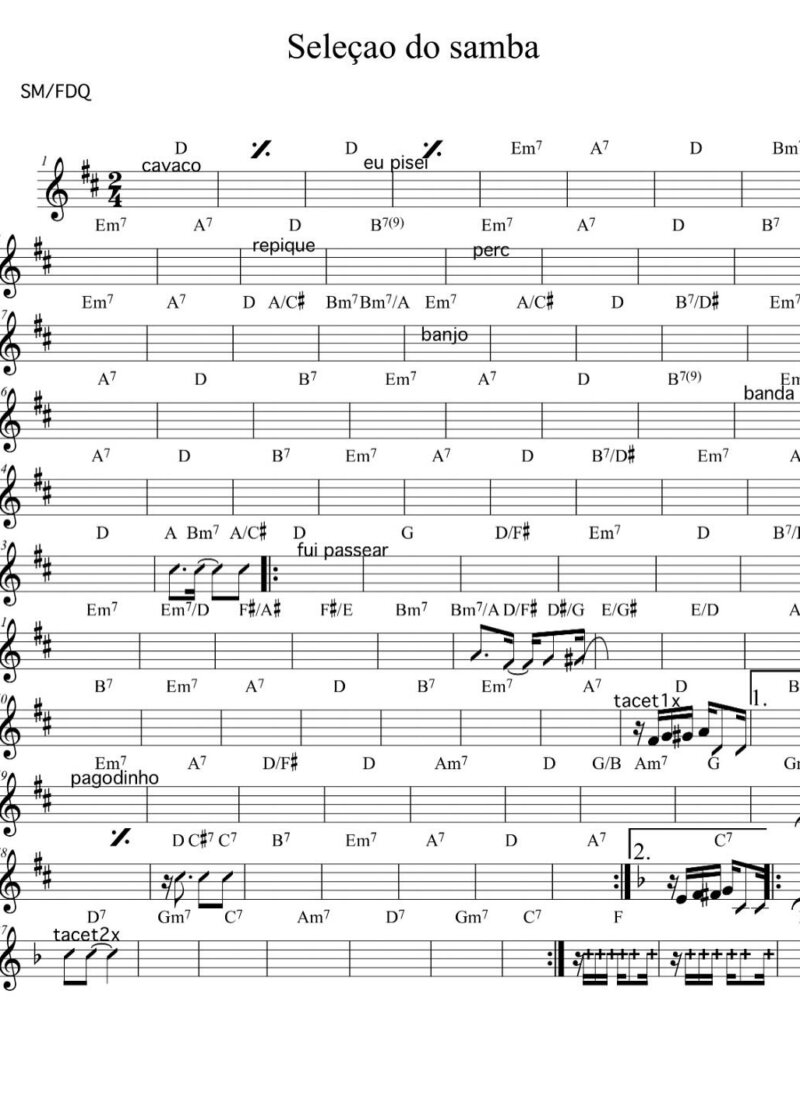 Página 1 da partitura