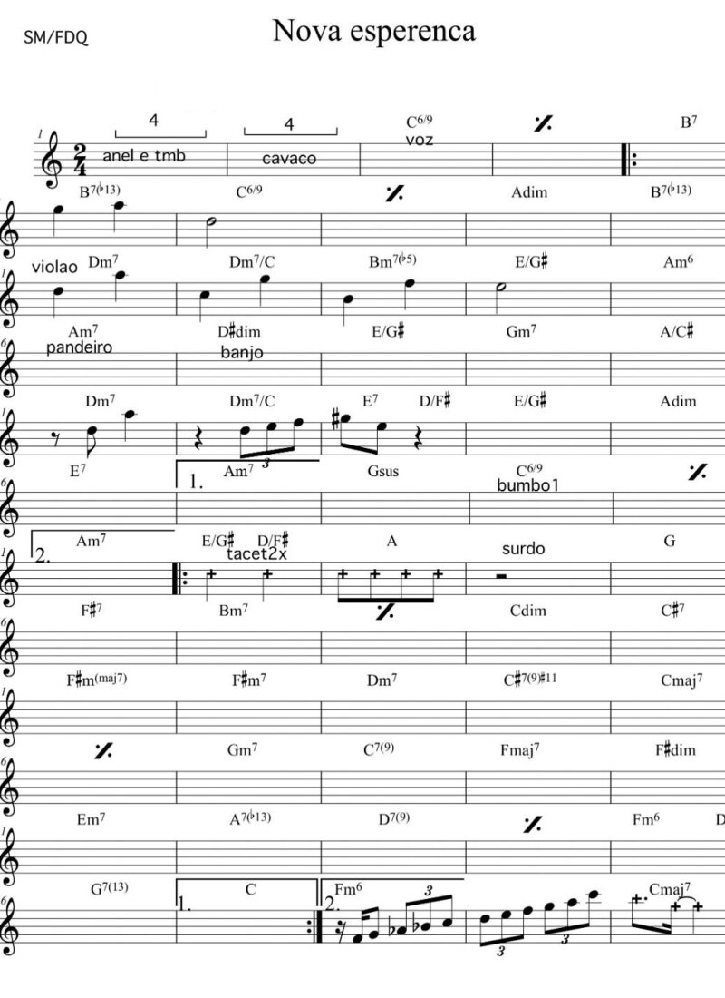 Página 1 da partitura