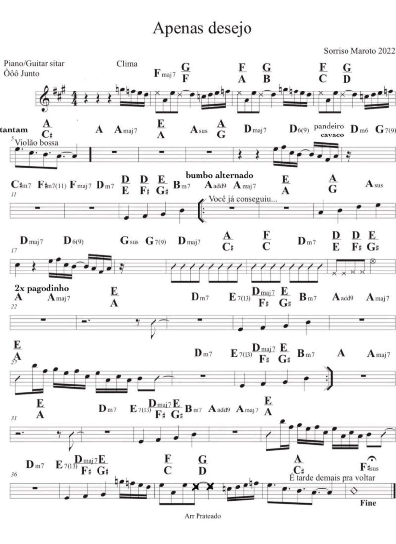 Página 1 da partitura