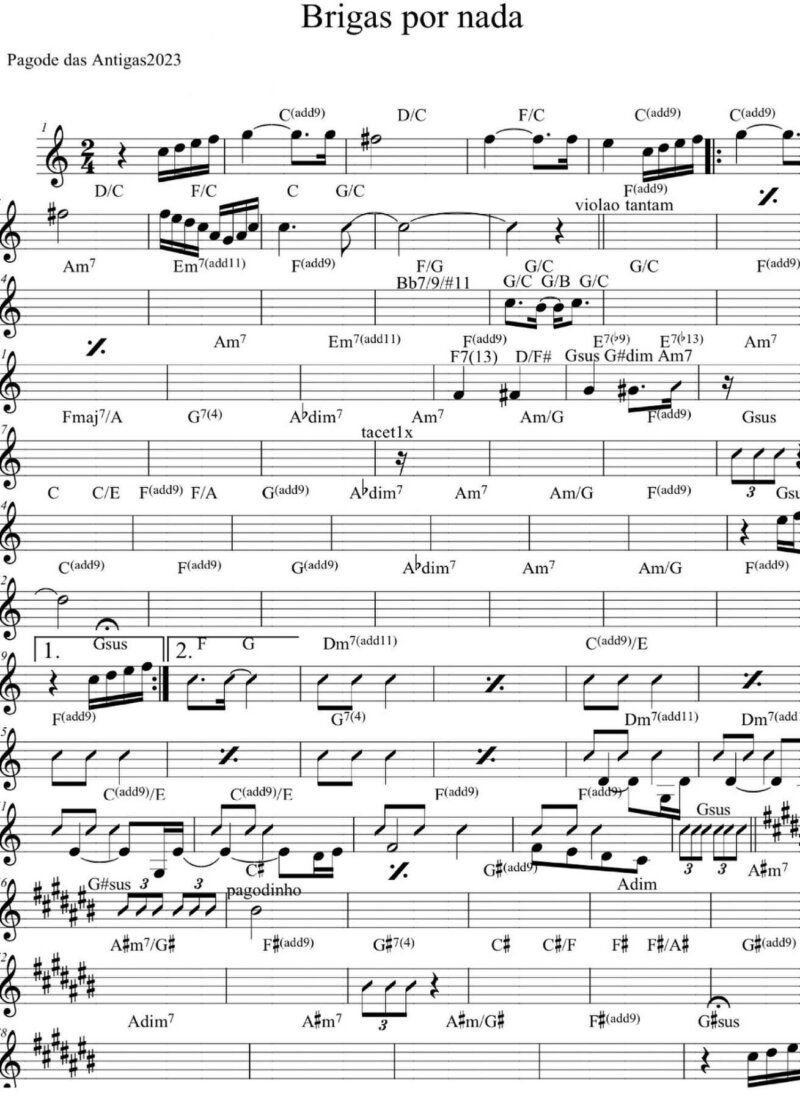 Página 1 da partitura