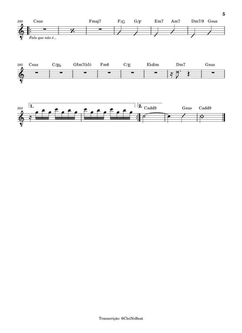 Página 5 da partitura