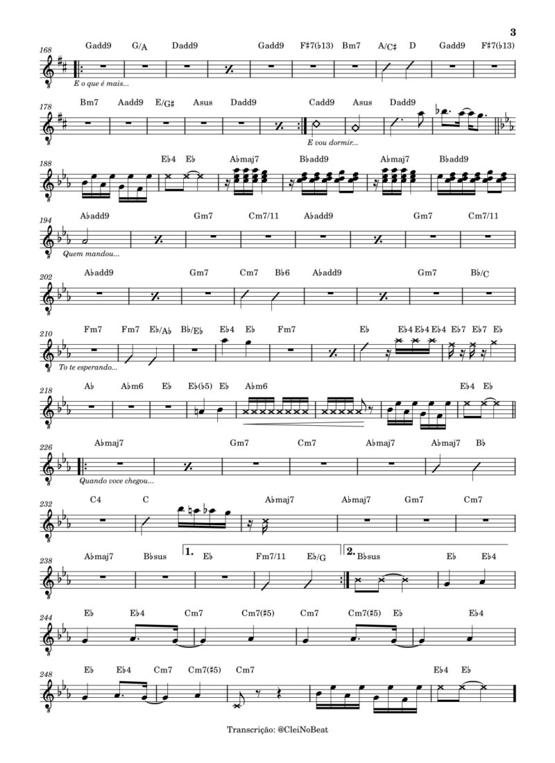 Página 3 da partitura