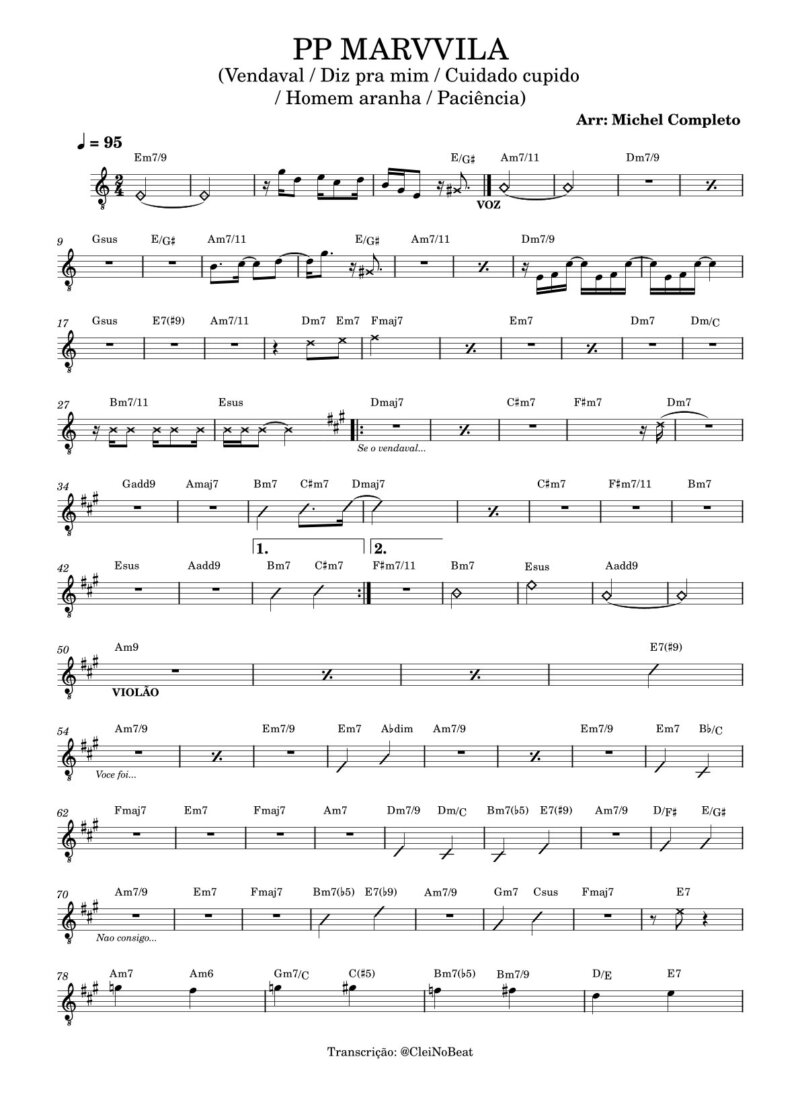 Página 1 da partitura