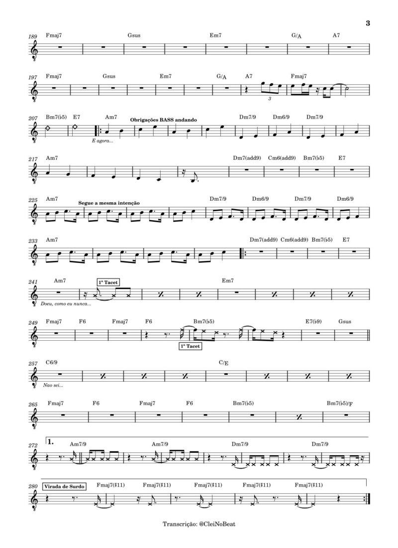 Página 3 da partitura