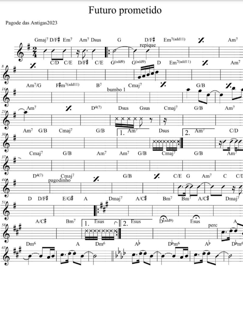 Página 1 da partitura