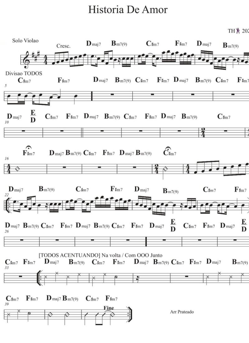 Página 1 da partitura