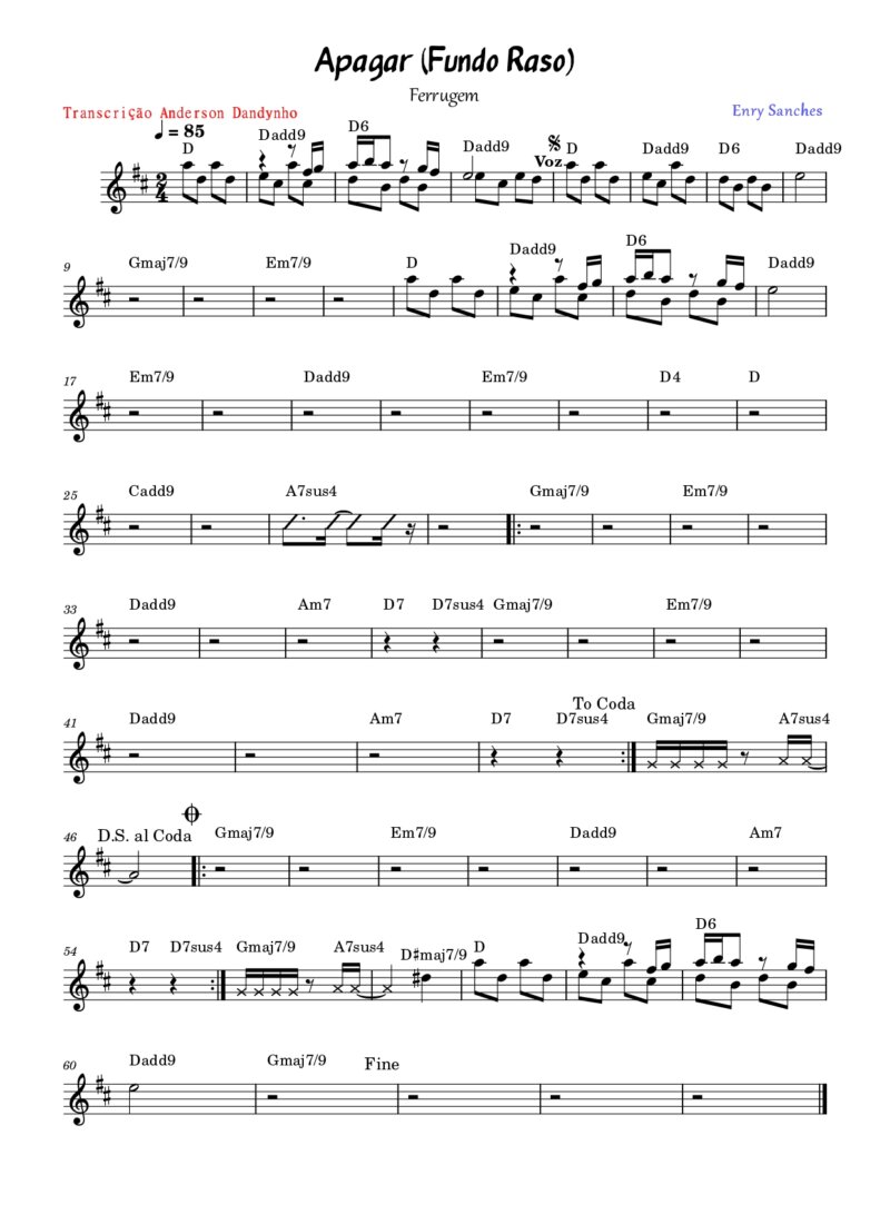 Página 1 da partitura