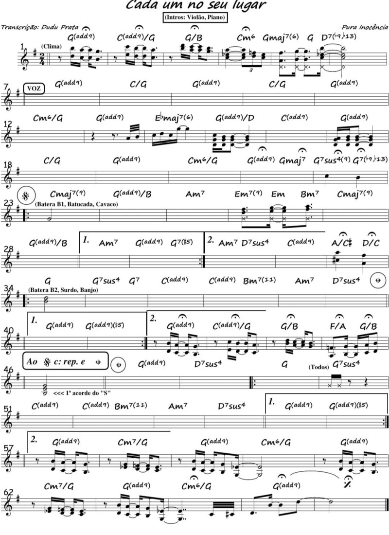 Página 1 da partitura