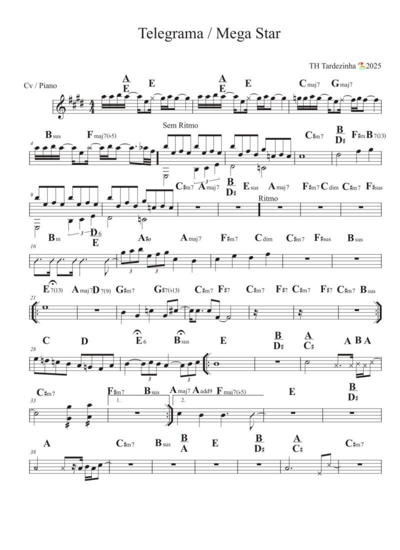 Página 1 da partitura