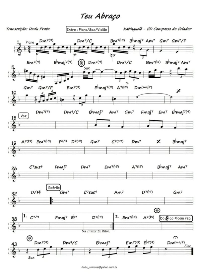 Página 1 da partitura