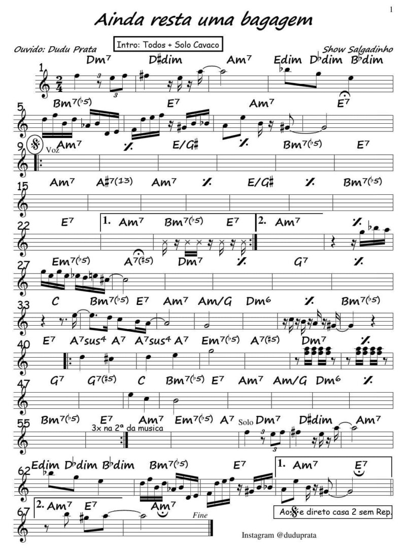 Página 1 da partitura