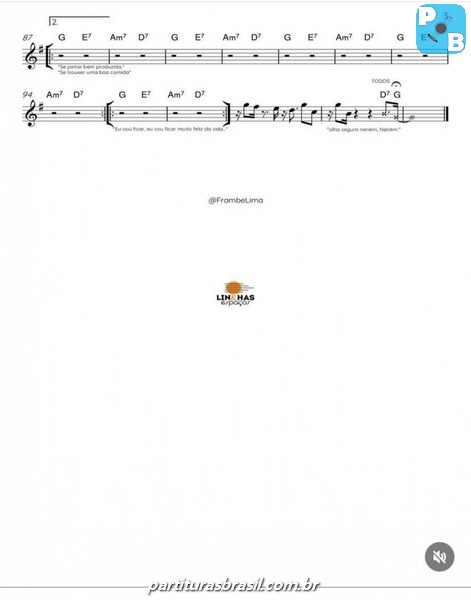 Página 1 da partitura