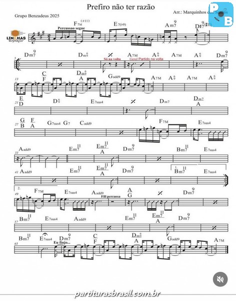 Página 1 da partitura