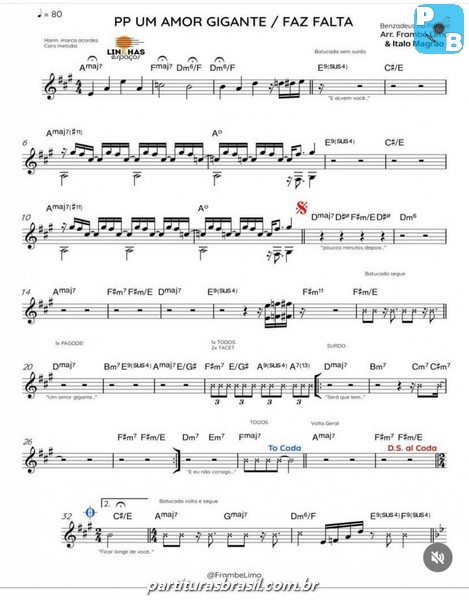 Página 1 da partitura